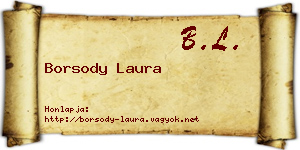 Borsody Laura névjegykártya